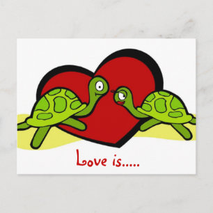 Postcard-Valentine Love Turtles Holiday Postcard