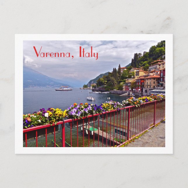 postcard/VARENNA, ITALY/FLOWER-BEDECKED PROMENDADE Postcard (Front)