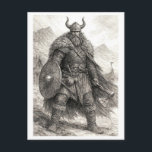 Postcard. Viking warrior Postcard<br><div class="desc">Viking warrior. Unique collectible postcard.</div>