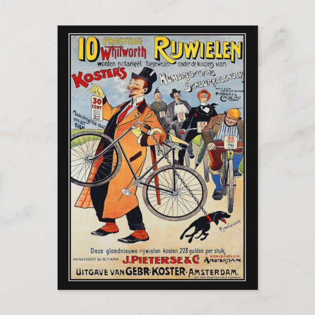 Postcard: Vintage bicycle advertising art Postcard (Front)