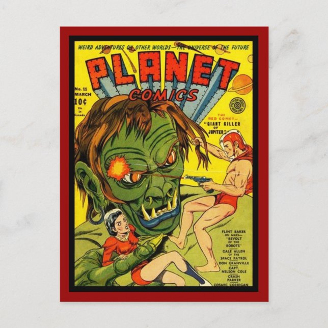 Postcard Vintage Comic Book Covers (Front)