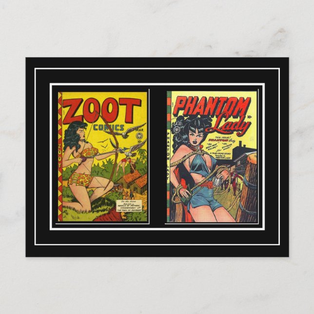 Postcard Vintage Comic Book Covers (Front)