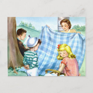 Postcard-Vintage Family Picnic Postcard