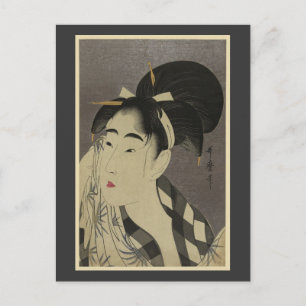 Postcard-Vintage Japanese Art-Utamaro Kitagawa 2 Postcard