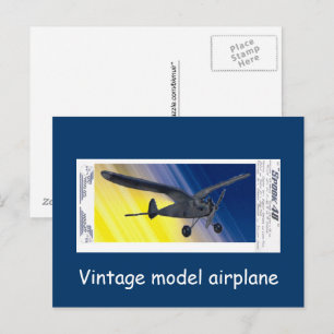 Postcard -  Vintage model aeroplane - Spook