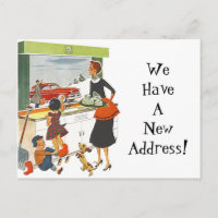 Postcard Vintage New Home Job Moved Address Fun PC