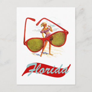 Postcard Vintage Retro Sunshine State Florida Fla