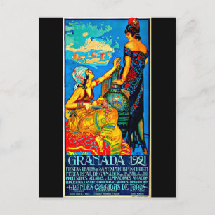 Postcard-Vintage Travel-Granada Postcard