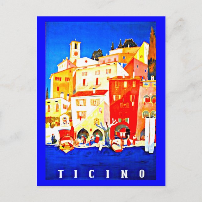 Postcard-Vintage Travel-Ticino Postcard (Front)