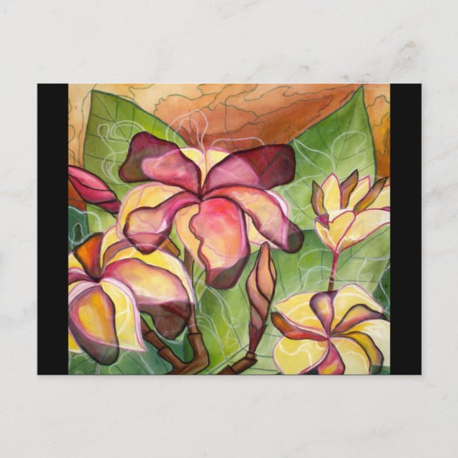 Postcard: "Vivian's Plumeria" Postcard (Front)