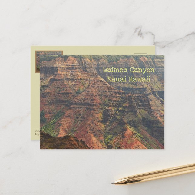 POSTCARD Waimea Canyon, Kauai, Hawaii (Front/Back In Situ)