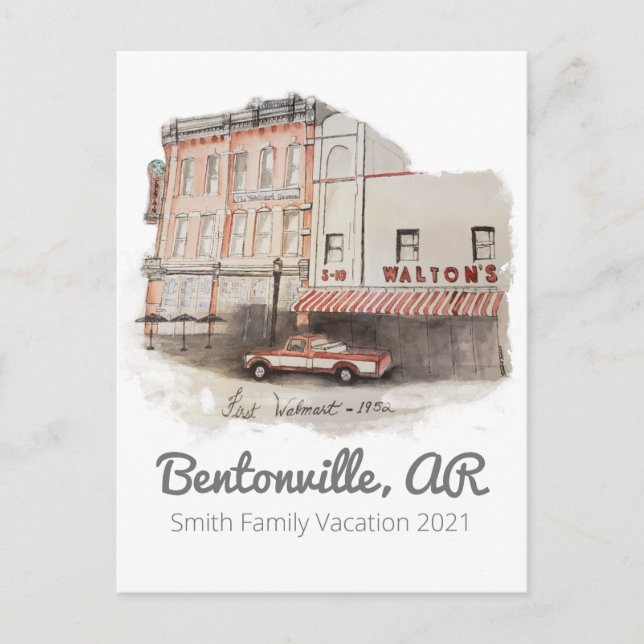 Postcard Walmart watercolor (Front)