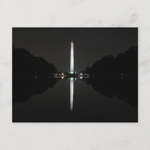 Postcard Washington Monument at night, USA