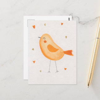 Postcard Watercolor Bird