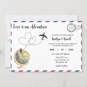 Postcard Wedding Invitation- Destination Wedding