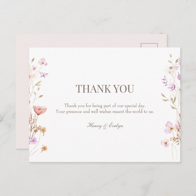 postcard wedding thank yous (Front/Back)