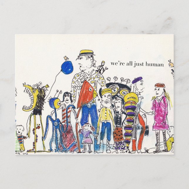 Postcard - We're All Just Human (Front)