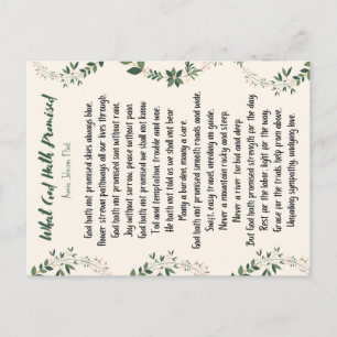 Postcard What God Hath Promised