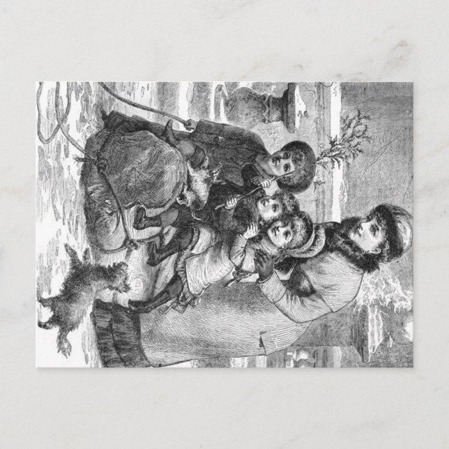 Postcard - Winter Scene Family (Front)