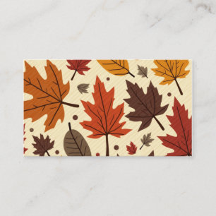 postcard with an autumn mood pattern. business card