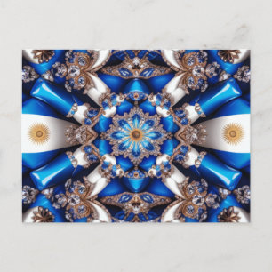 Postcard with Argentinian Colours Design
