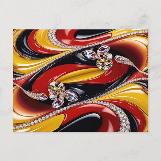 Postcard with Belgian Colours Design (Front)