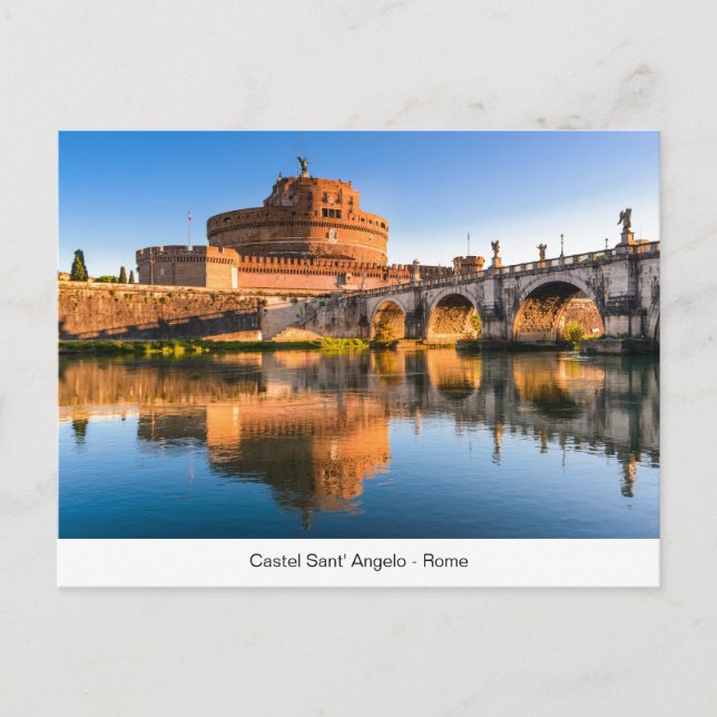 Postcard with Castel Sant' Angelo in Rome (Front)