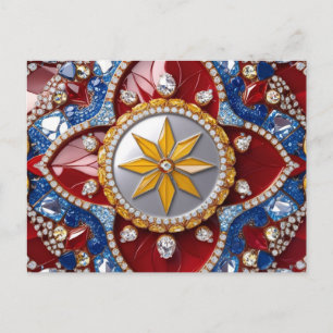 Postcard with Colombian Colours Design