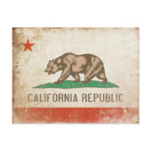 Postcard with Cool California Flag