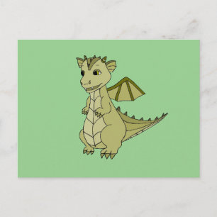 Postcard with cute baby dragon design