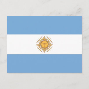 Postcard with Flag of Argentina