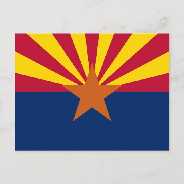 Postcard with Flag of Arizona State - USA (Front)