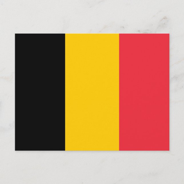 Postcard with Flag of Belgium (Front)