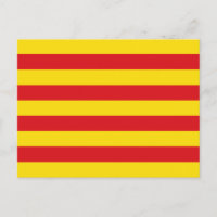 Postcard with Flag of Catalonia