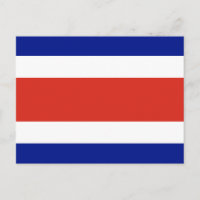 Postcard with Flag of Costa Rica