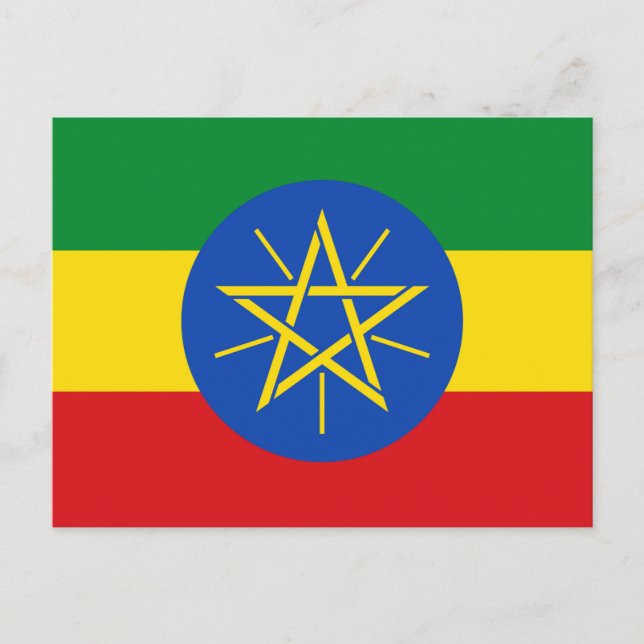 Postcard with Flag of Ethiopia (Front)
