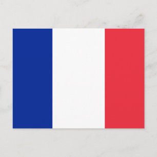 Postcard with Flag of France