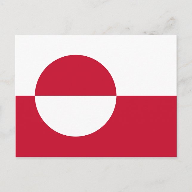 Postcard with Flag of Greenland (Front)