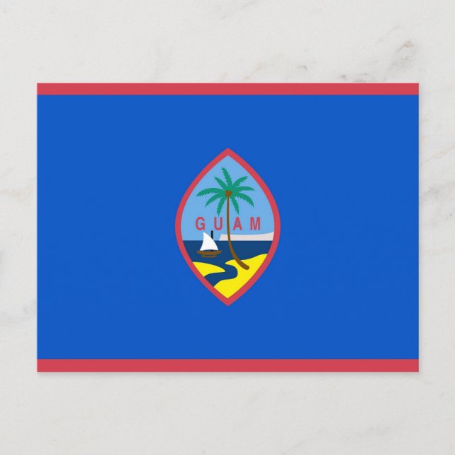 Postcard with Flag of Guam - USA (Front)
