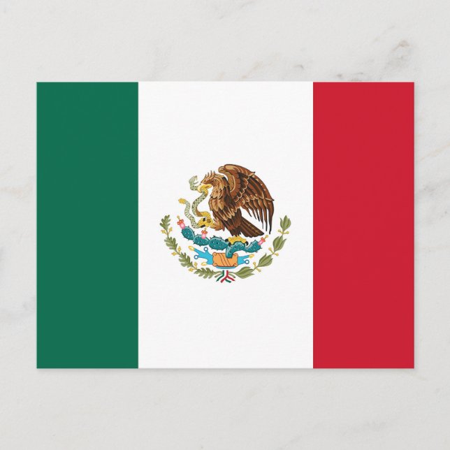 Postcard with Flag of Mexico (Front)