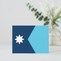 Postcard with Flag of Minnesota, USA