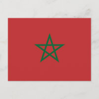 Postcard with Flag of Morocco