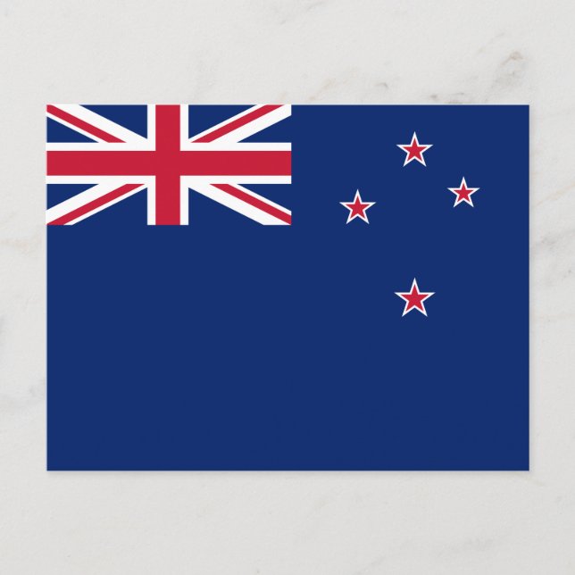 Postcard with Flag of New Zealand (Front)