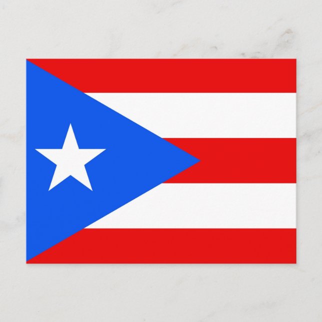 Postcard with Flag of Puerto Rico - USA (Front)
