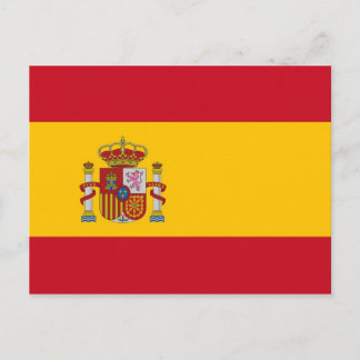 Postcard with Flag of Spain