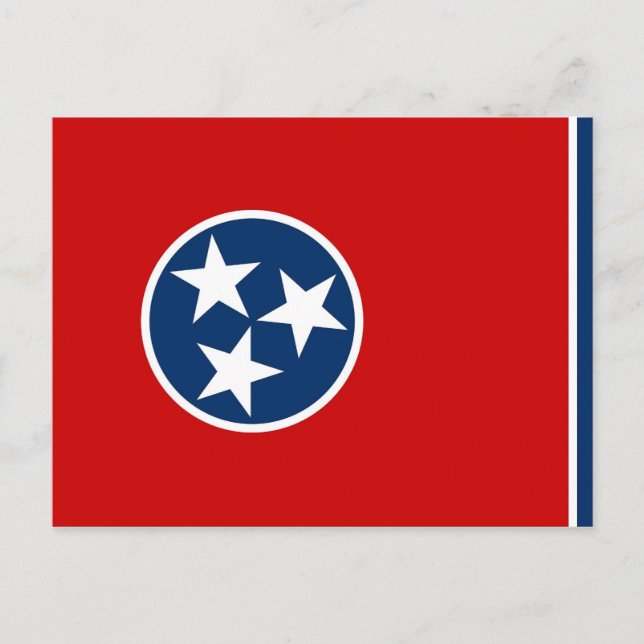Postcard with Flag of Tennessee State - USA (Front)