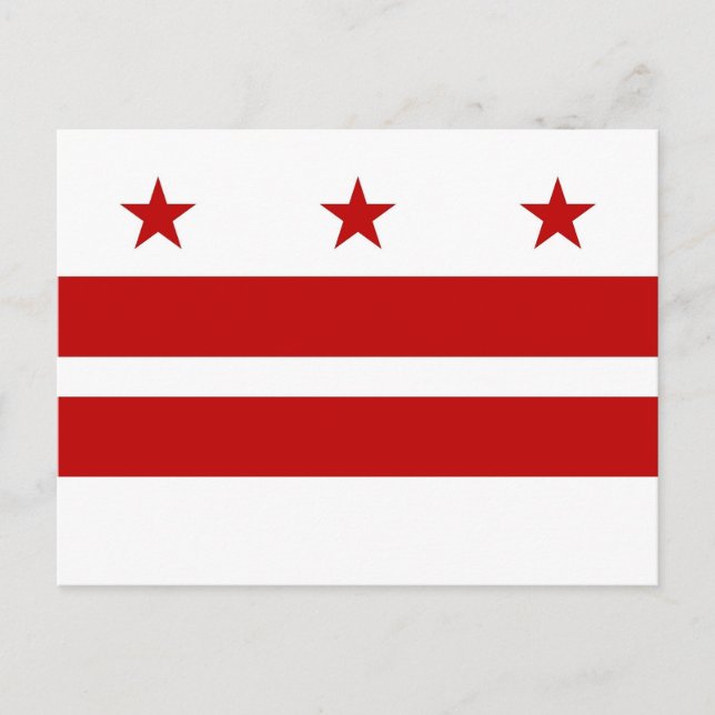 Postcard with Flag of Washington DC- USA (Front)