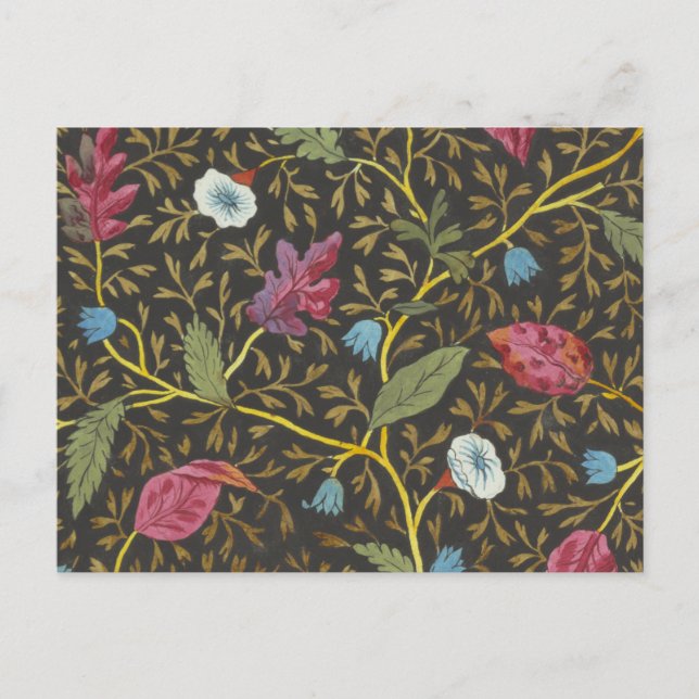 Postcard with Floral Design for Printed Fabric (Front)