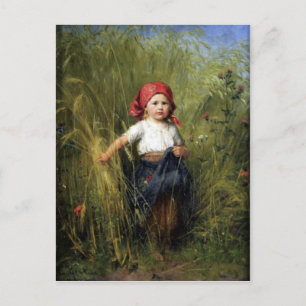 Postcard With Heinrich Hirt Painting