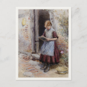 Postcard With Myles Birket Foster Painting